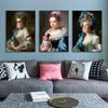 Bubble Gum Portrait Altered Art Poster Renaissance Oil Painting Print Baroque Vintage Canvas Painting Home Bedroom Bar Decor