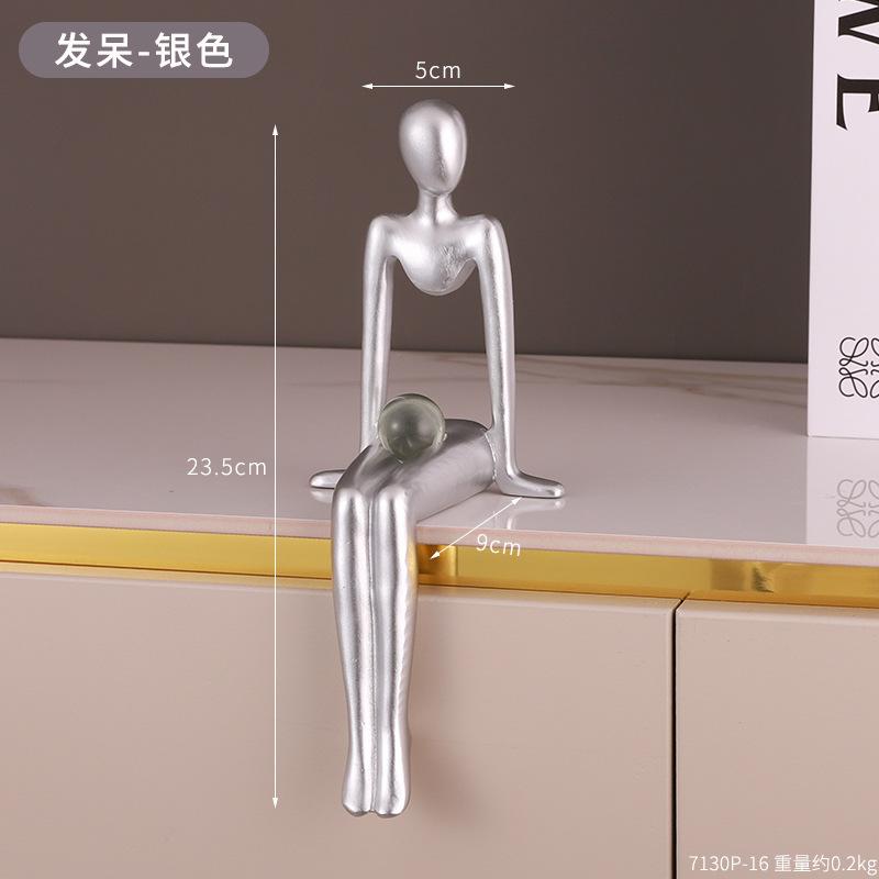 Mini Auriu Figurine Abstracte Statui și Sculpturi Decor Nodic pentru Living Miniaturi pentru Cadou Accesorii pentru Decorarea Casei