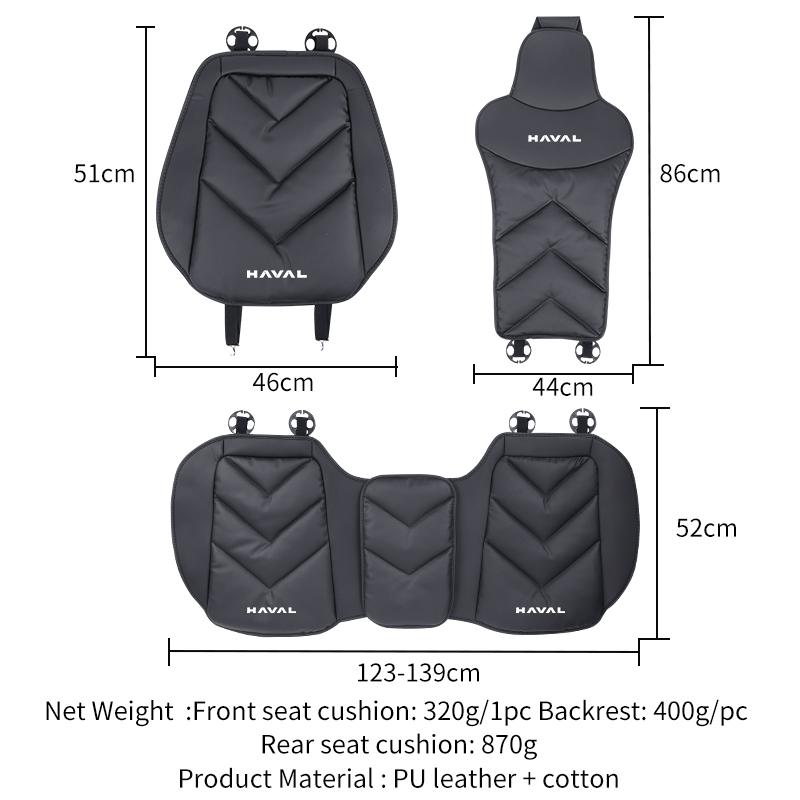 Car Front Rear Seat Cover Cotton Leather Cushion Backrest Protective Mat For Great Wall Haval F7 H6 H2 H3 H5 H7 2026 H8 H9 2025