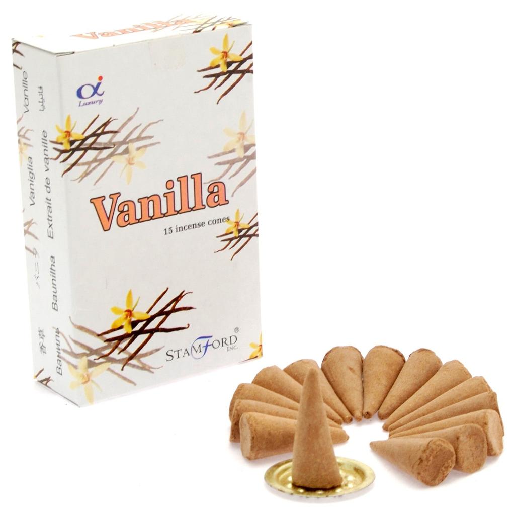 Vanilla Incense Cones - 15 Pack Stamford