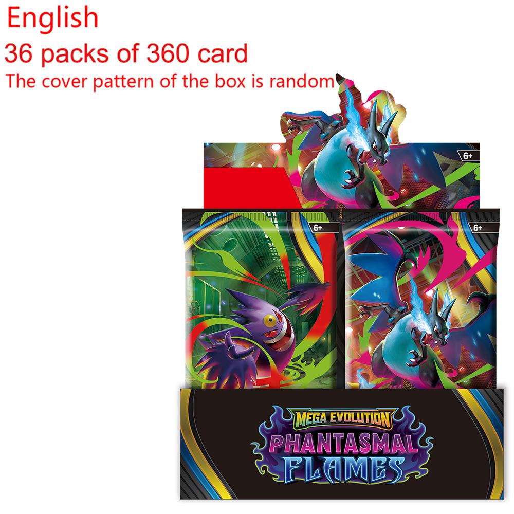 Non-Toxic 360Pcs Pokmon Phantasmal Flames Card Collection Pack Paper Cards Kids Tabletop Game Anime Fan Gift Hot Board Game Cards