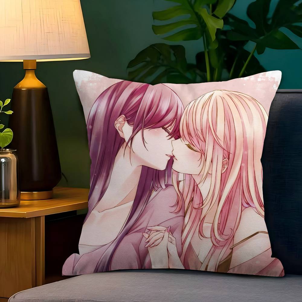 Anime Citrus Girl Cushion Cover Car Throw Pillow Case For Sofa Car Christmas Gift