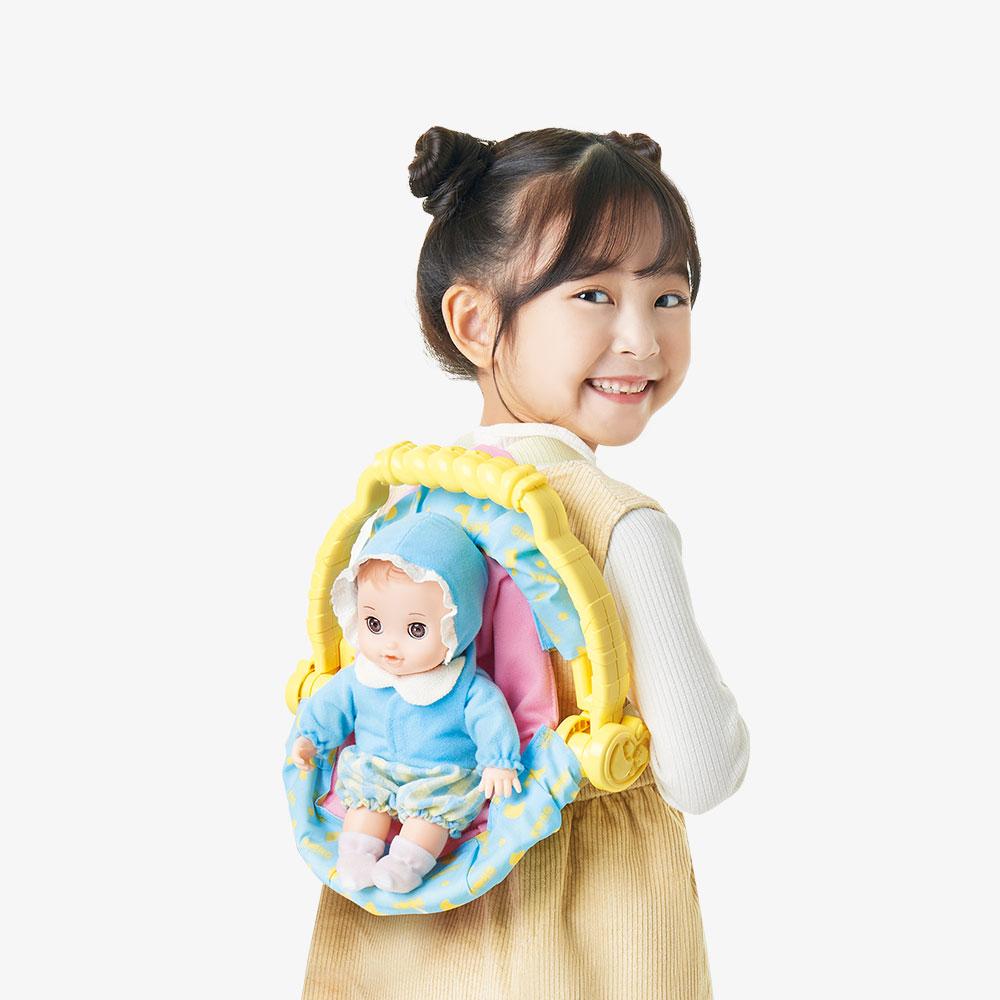 Young Toys Kongsuni & Kongkongyi 5-in-1 Transforming Baby Basket Doll Set