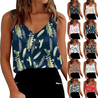 Γυναικείες μπλούζες από σατέν φανελάκι V λαιμόκοψη Casual Cami αμάνικο μπλούζες καμισόλε Καλοκαιρινό βασικό πουκάμισο