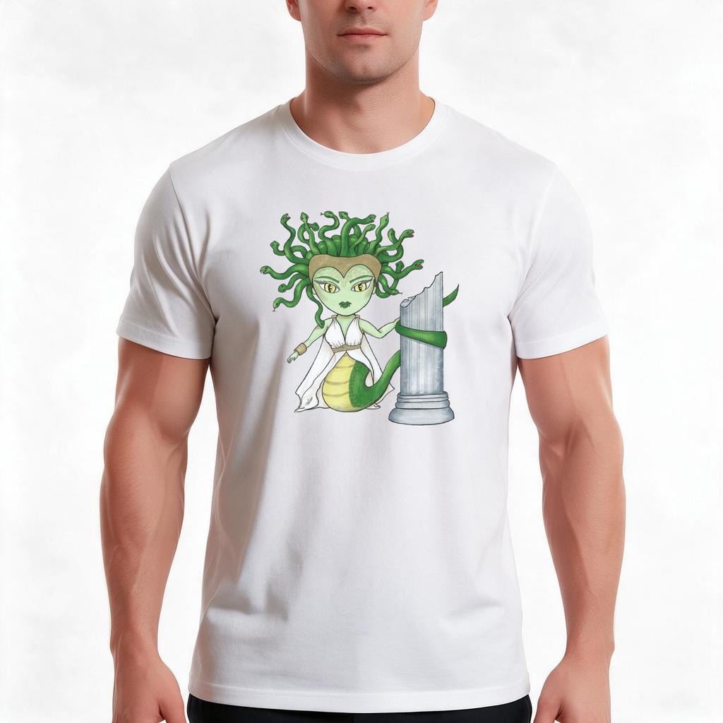 Gorgon Tshirt Summer Casual Cotton Tee Oversized Streetwear Tops Vintage Graphic Print Loose Fit Short Sleeve 100 Cotton