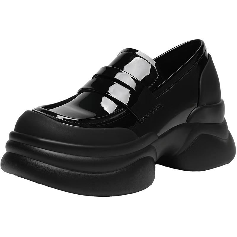 ZHR Women s J272 British Style Platform Loafers 38