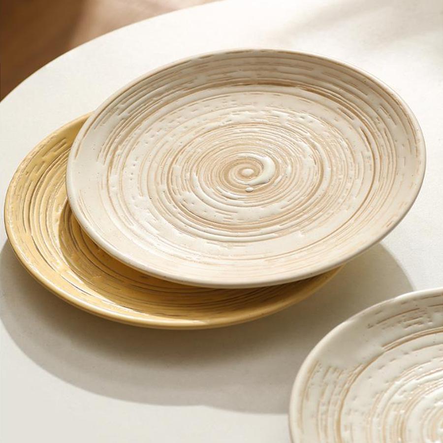 Coffee Cup Set with Saucer 210ml, Vintage Ceramic High Temperature Glaze for Home