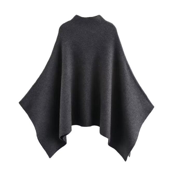 European and American Style, New Women's Clothing, Foreign Style Stand-up Collar Knitted Cape Jacket 3739/324/700