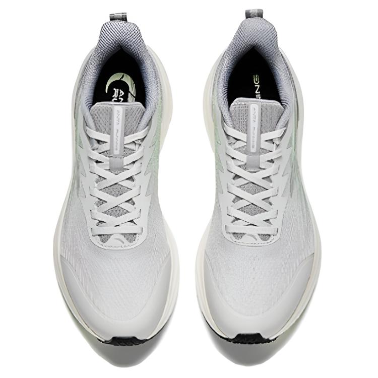 Anta Ling Pao 4 Amortiguación Ligera Zapatillas Profesionales para Correr Hombre zapatilla Gris Nube Verde Musgo Gris Paloma 112535585R-2
