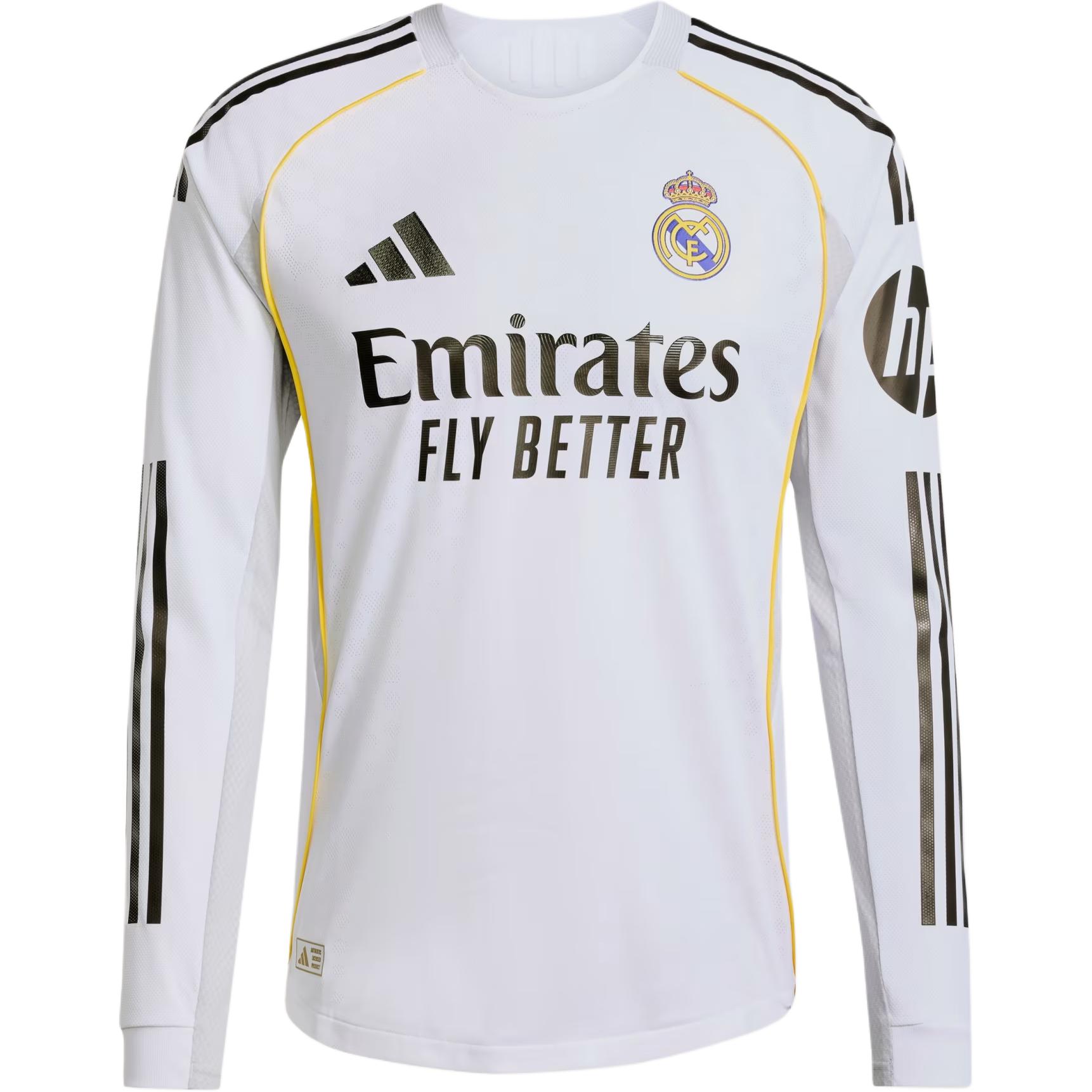 

Adidas Real Madrid Home Player Edition Fashion Comfortable Versatile Long Sleeve Football Shirt Men tops JN8866 XL