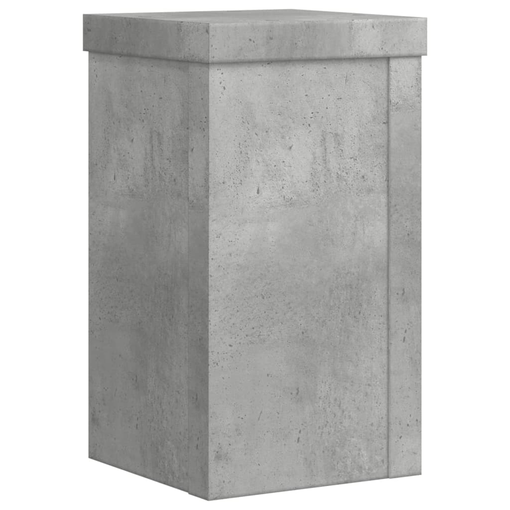 Vidaxl Podstawki Pod Doniczki, 2 Szt., Szarość Betonu, 10X10X18 Cm