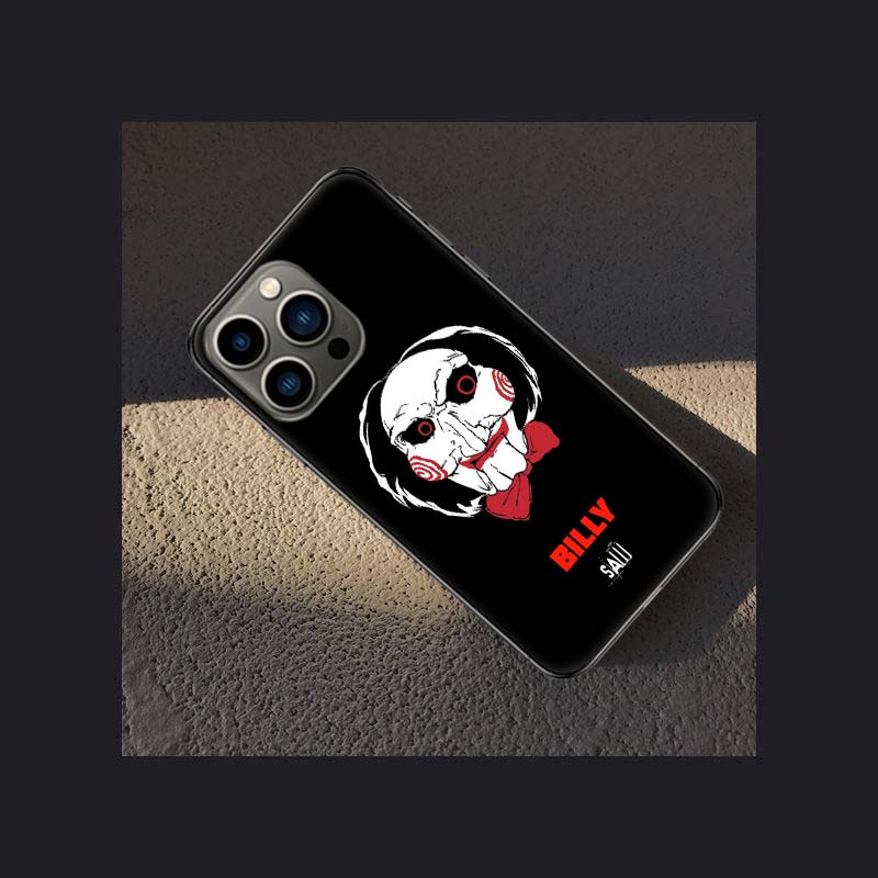 Saw Jigsaw Killer Hhorror Phone Case For Apple Iphone 16 15 Plus Soft 13 12 Mini Cover 11 14 Pro Max Capa X XS XR 8 7 Shell Coqu