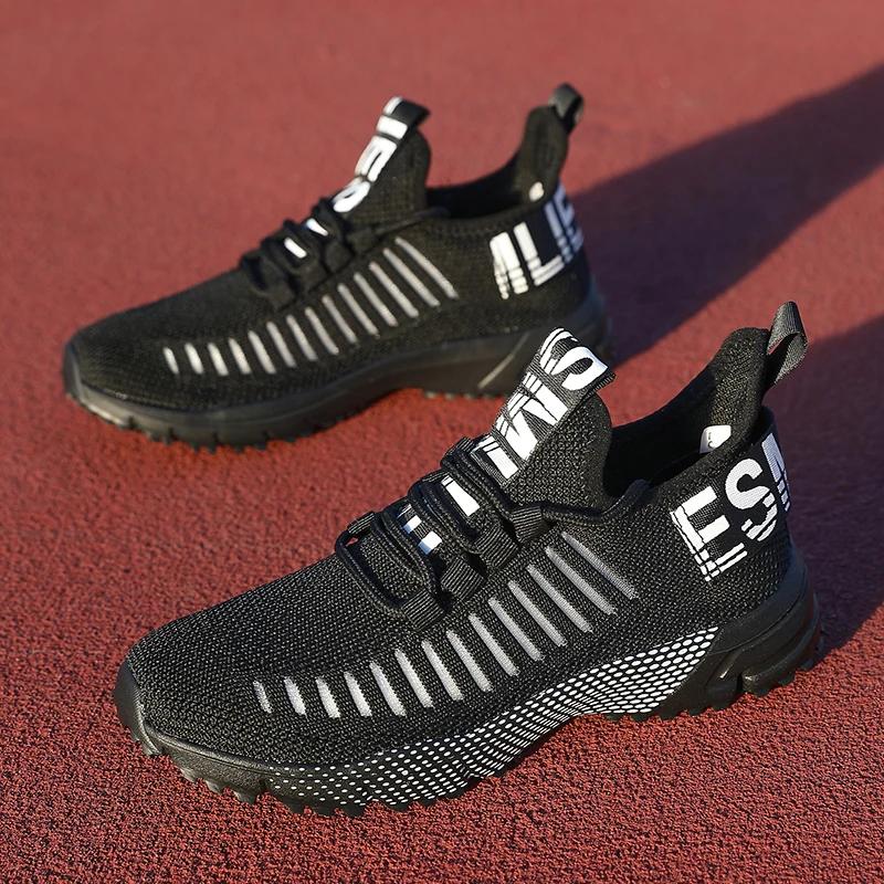 

Модная мужская обувь 2024 года, амортизирующая обувь для ходьбы, дышащая, для фитнеса, медленная, для пар, кроссовки на шнуровке, на платформе, теннис, женская спортивная обувь 36 чёрный