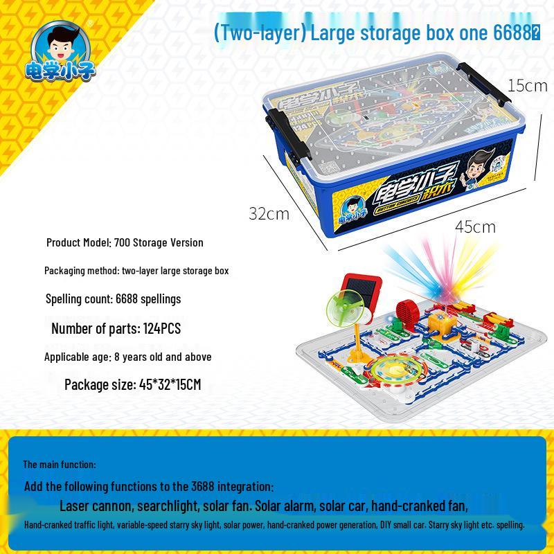 Kid's Electronic Circuit Building Blocks STEM Toy - Models 6688, 9988, 3688