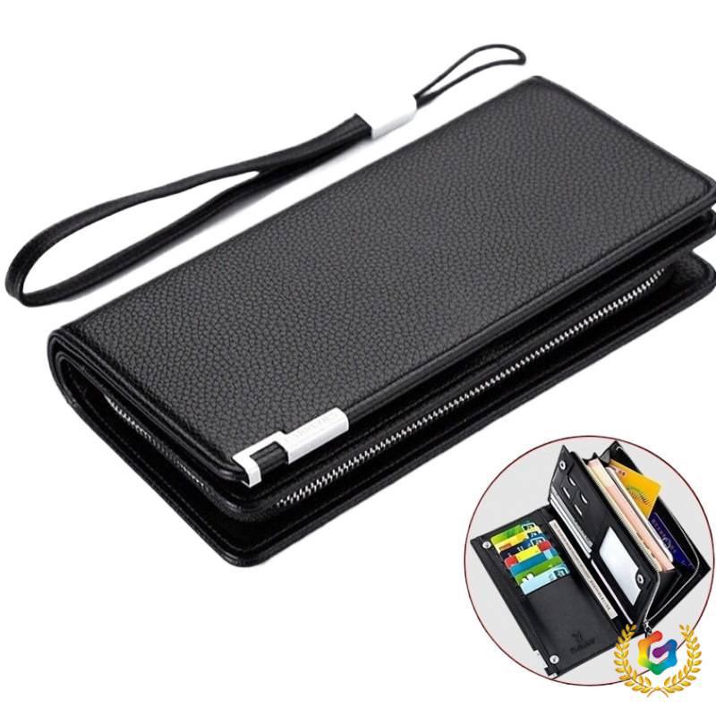 Men's Long Zipper Wallet: Large Capacity Phone & Card Holder