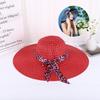 Lady Straw Hat Summer Women Anti-Uv Women Beach Hat Wide Brim Cap Sunshade Lady Straw Hat Fishing Outdoor Wide Brim Cap