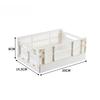 Stackable Plastic Storage Container Bins White Beige Multi-size Large Capacity Sturdy Organizer For Desktop Closet Kitchen Goods