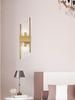 Scandinavian American Italian Wall Lamp 110-240V Glass Brass Construction LED Neutral Light 3 Color Changing Lustre