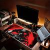 Extended Gaming Mouse Pad Red Soldier Design Large Rubber Mouse Mat Desk Pad Non-slip Base Office Gaming Computer Accessories