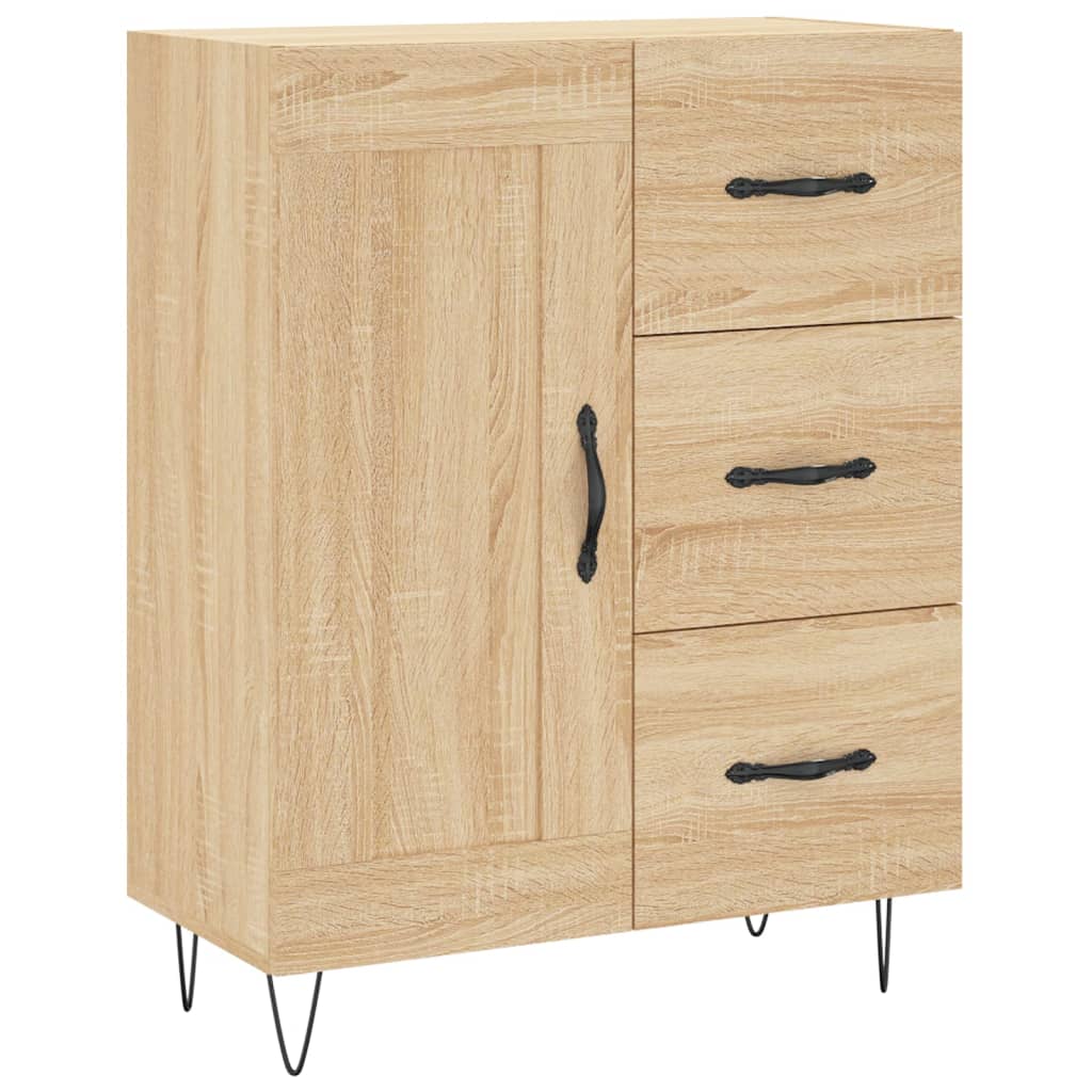 Highboard in Sonoma Oak Finish 69.5 x 34 x 180 cm Particleboard