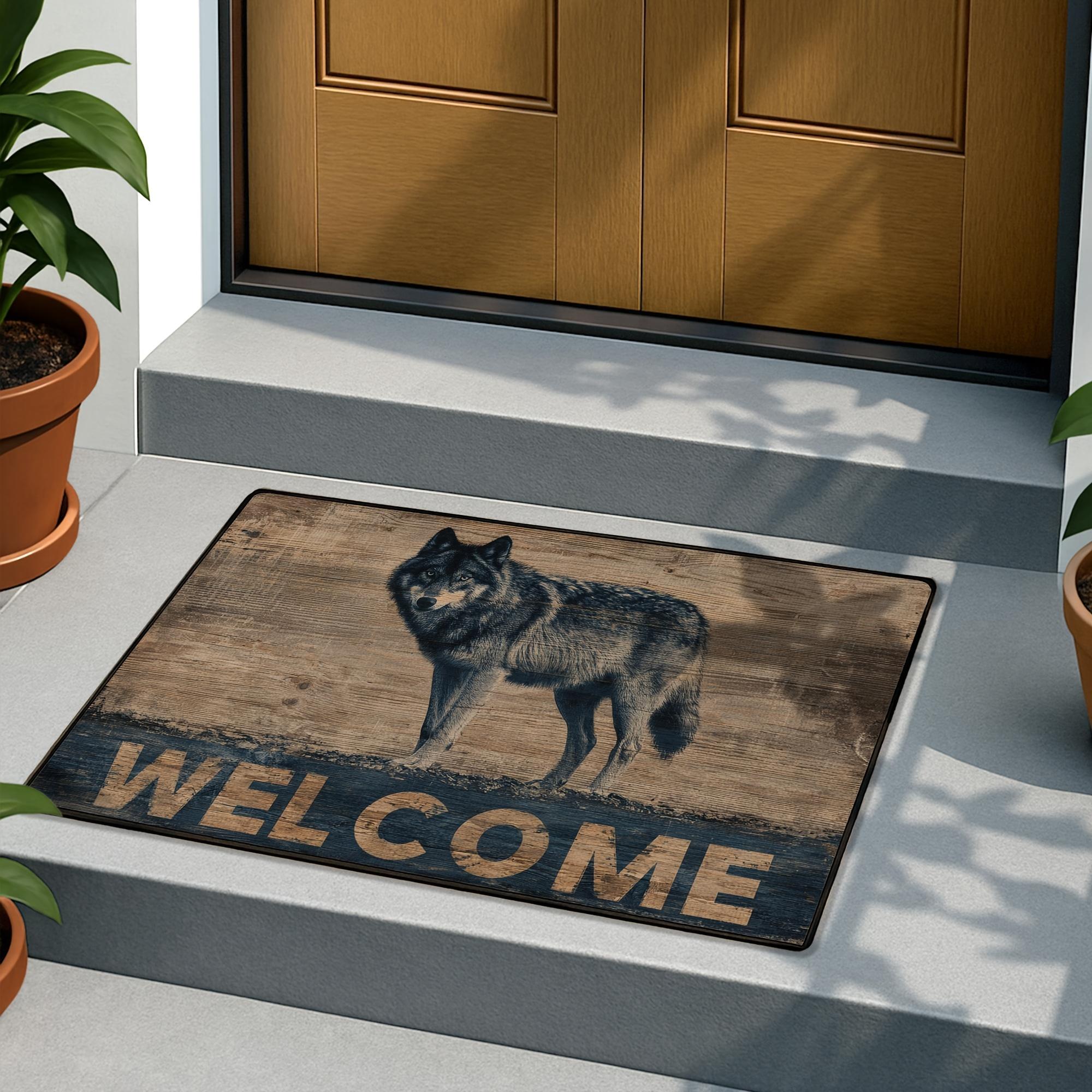 

1Pcs Anti Fatigue Kitchen Rugs, Wolf Print Waterproof Non-Slip Thick Cushioned Kitchen Mat Heavy Duty Comfort Standing Mat for Kitchen 40*60cm