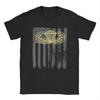 Army Parachute Wings Badge and US Flag Airborne T Shirt Short Sleeves Vintage Tops Summer 100 Cotton Oversize Tees