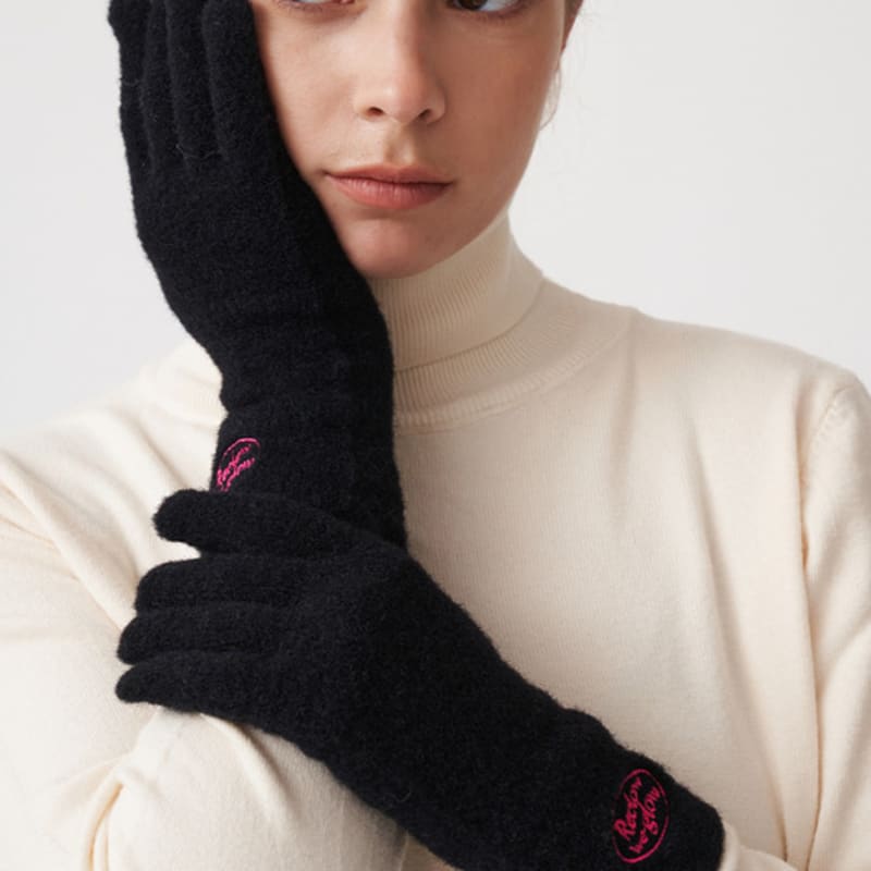 RECLOW FLUFFY LOGO GLOVE BLACK