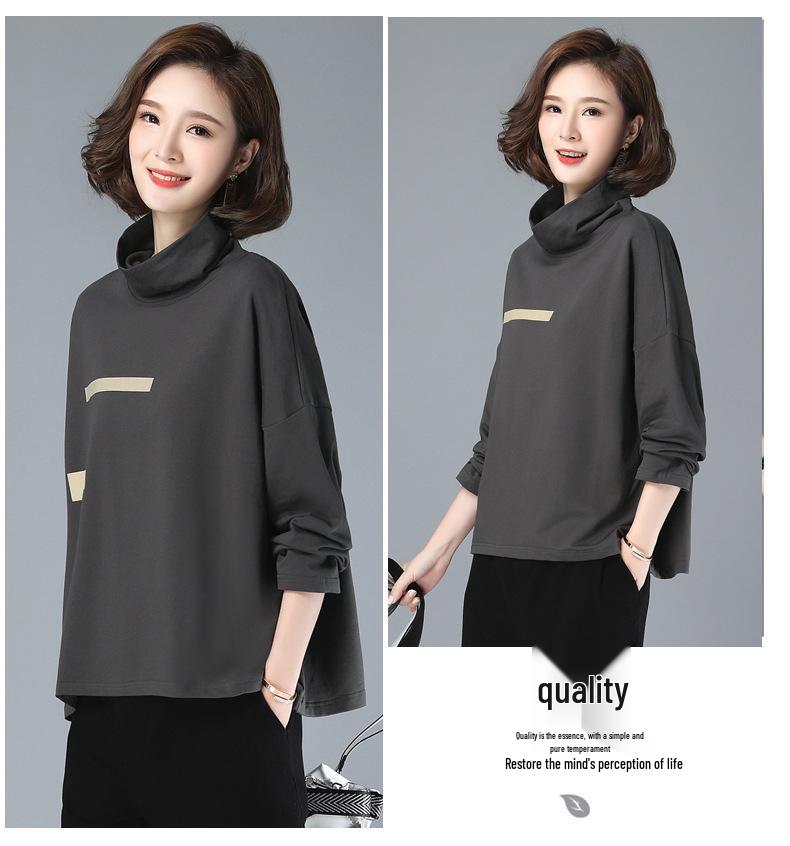 Pulover Fleece cu Gât Înalt pentru Femei 2024 - Top Lejer Versatil de Primăvară/Toamnă