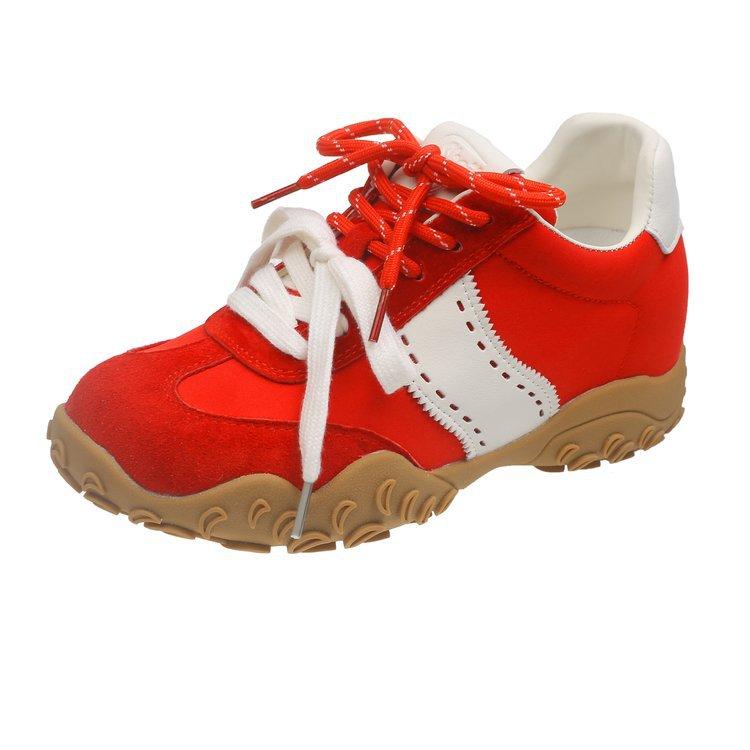 

[Su Yinyin] 8cm version~ inner height increase mercerized crescent pearl lace shoelaces sports and leisure shoes women s training shoes 35