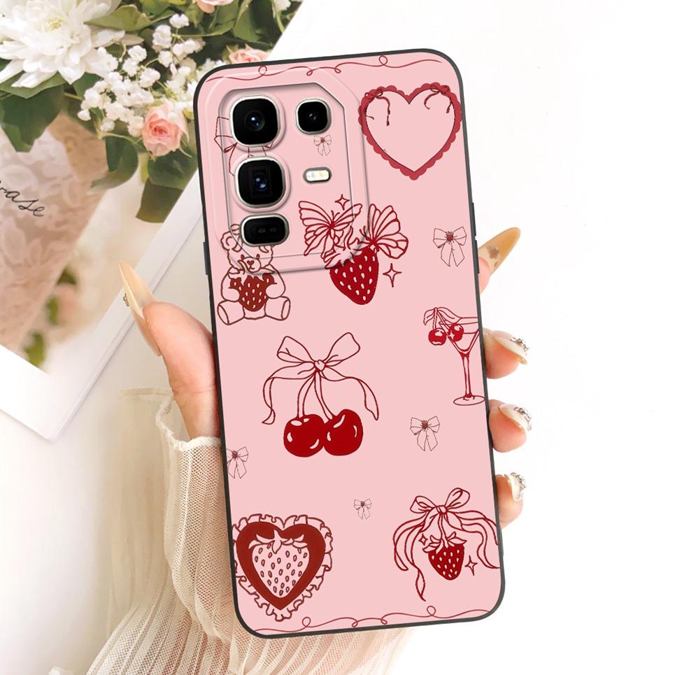

Daisy Bow Pattern Butterfly Flower Cherry Back Cover For Infinix Note 50 50Pro 4G Phone Case Soft Silicone Casing Note 50 Pro+ Note 50 Pro Plus