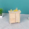 4 Drawer Vintage Dollhouses Cabinet 1/12 Scale Chestnut Wooden Storage Unit Mini Furniture