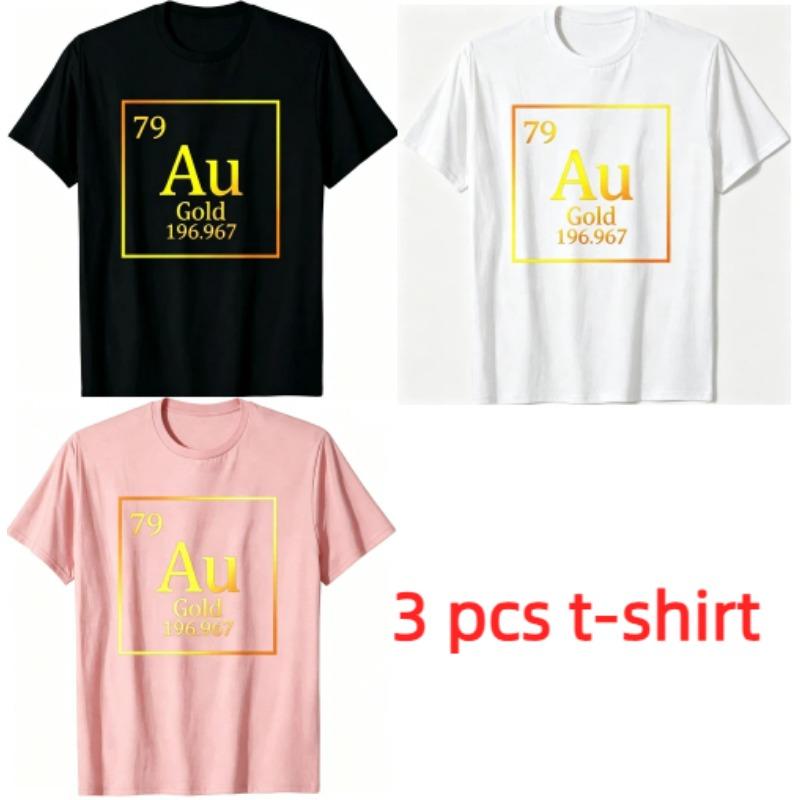 Fashion Numbers and Letters Print Men's T-Shirts Summer Fashion Street Outdoor Casual T-shirt Tops for Men's and Women's Tees Top