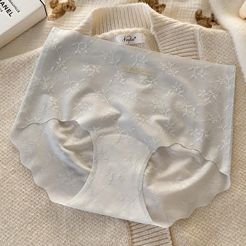 Big Size Girls Spring and Summer Lace Pure Cotton 10A Bacteriostatic Extended Crotch No Marks Briefs