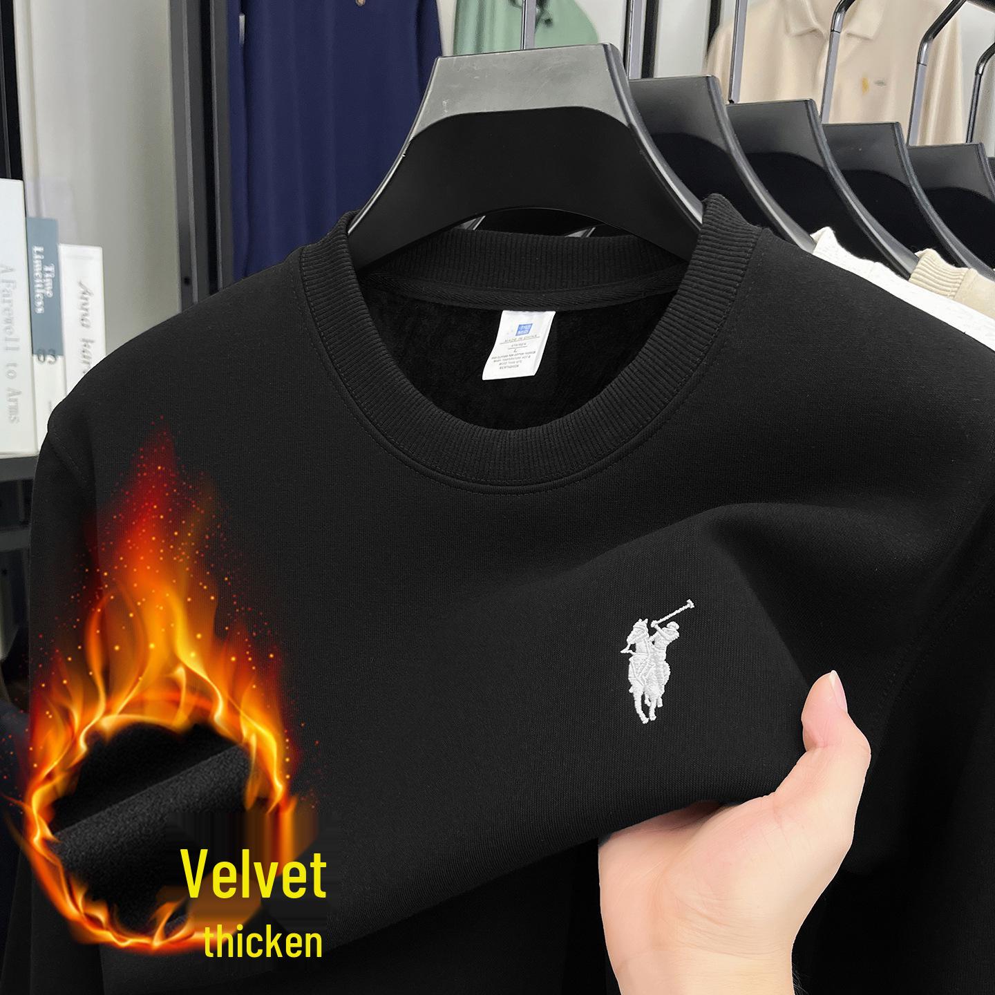 16Double8 Heren 550g Geborduurd Sweatshirt met Ronde Hals en Lange Mouwen - Herfst/Winter 2025 Collectie M (45-52.5 kg)