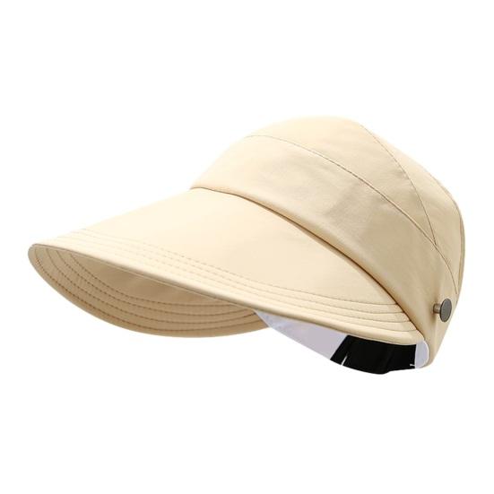 Empty Top Sun Hat for Women, Adjustable Straps Extended Brim Outdoor Hat, Lightweight Breathable Sun Protection Hat for Sports And Exercise