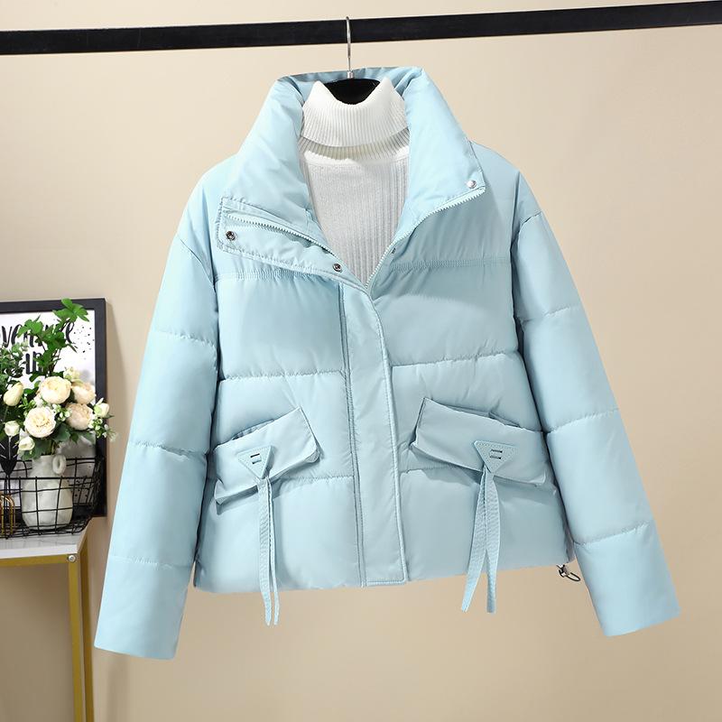 Short Padded Jacket Women's Winter Stand-up Collar Casual Down Padded Jacket Loose Thick Padded Jacket