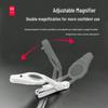 Large Anti-Splash Nail Clippers with Magnifying Glass & Light for Kids & Elderly