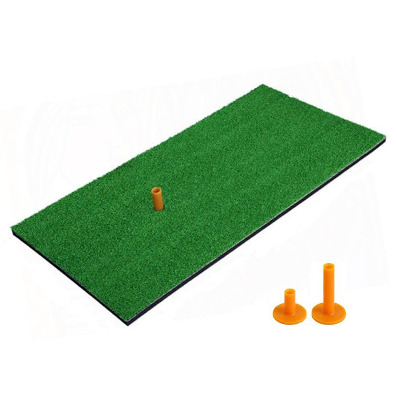 

Durable Golf Mat with 2 Rubber Perfect for Practice and Swing Indoor and Outdoor on Artificial and Fairways Tees, Practice, Use, Grass, Turf, зелёный