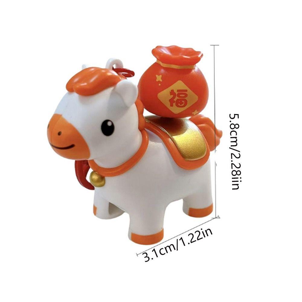 DIY Craft Zodiac Pony Keyring Rotatable Horse Design Key Ring Bag Pendant  Keychain Accessory
