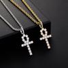 Hot-Selling S925 Silver Moissanite Cross Necklace with Creative Design In Gold Finish