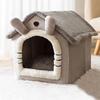 Cute Cusion Kennels PP Cotton Fluffy Dogs Room Half-Closed Puppy Sleeping Nest Foldable Home Puppy Pet Products