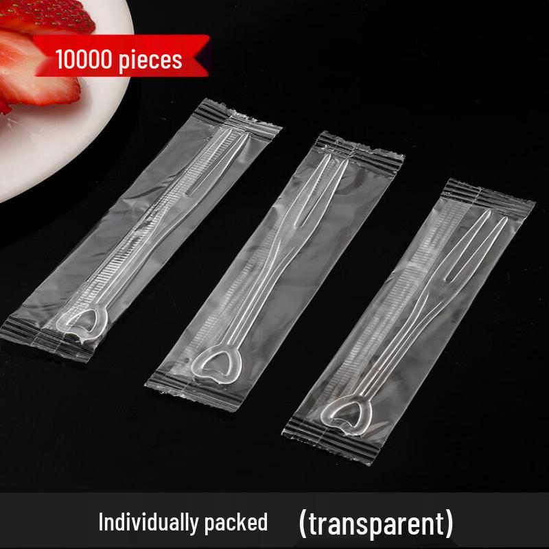 Disposable Individually Packaged Plastic Fruit Forks