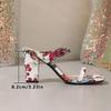 High-heeled Sandals, Flip-flops, Square-toe, Thick-soled Women's Shoes, Large Size
