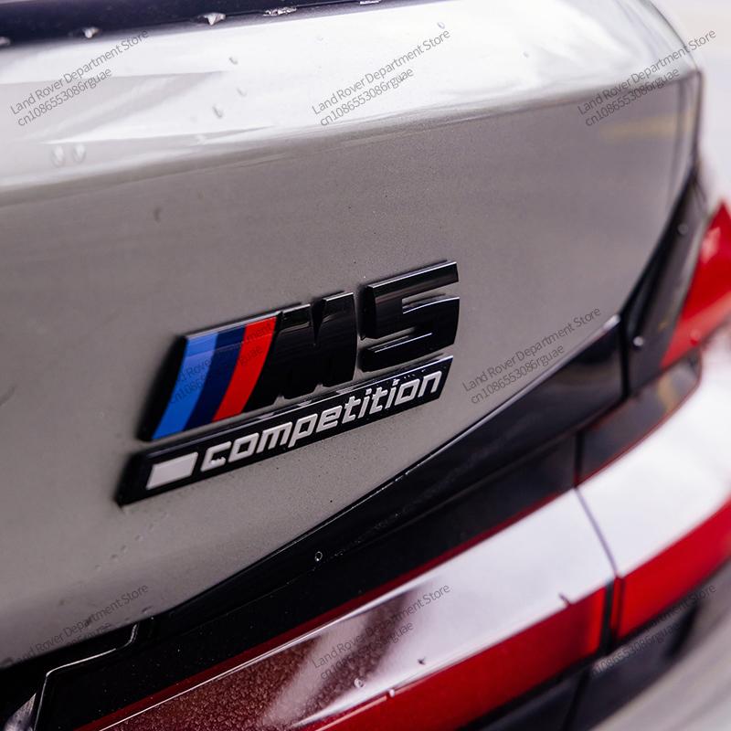 3D ABS Silver Black  Car Rear Trunk Stickers Competition Letters Badge Logo For BMW M Logo M1 M2 M3 M4 M5 M6 M7 M8 Competition