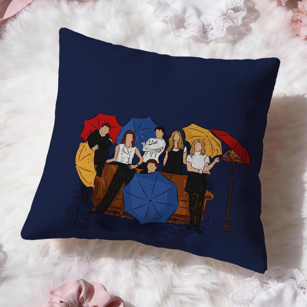F-Friends TV-serie Kuddfodral Premium Komfort Vändbart Kuddfodral - Två i Ett Design för Alla Rum & Bilinteriör