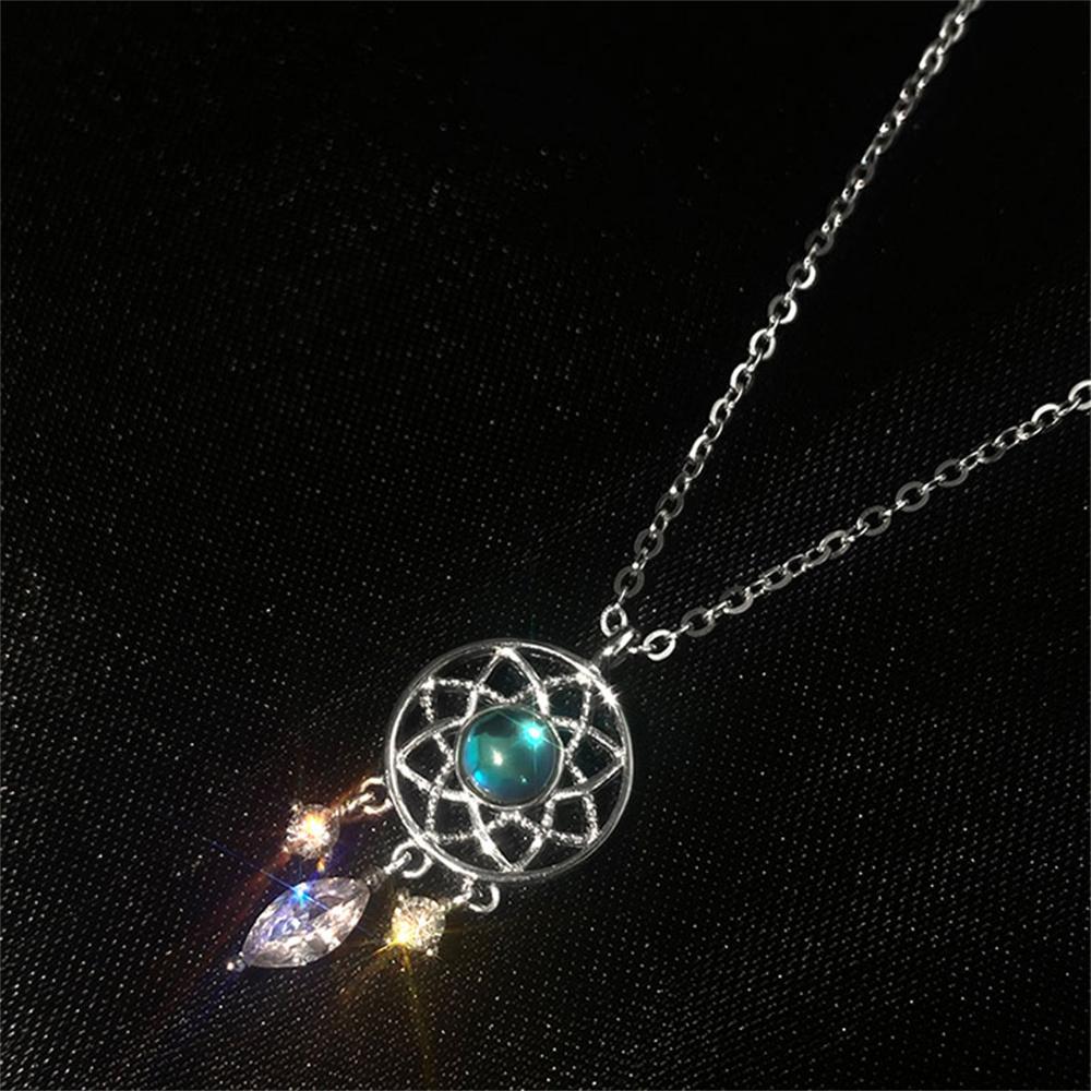 New Fashion Crystal Tassel Moonstone Charm Necklace For Women Teen Creative Pendant Elegant Party Necklaces Jewelry Gift