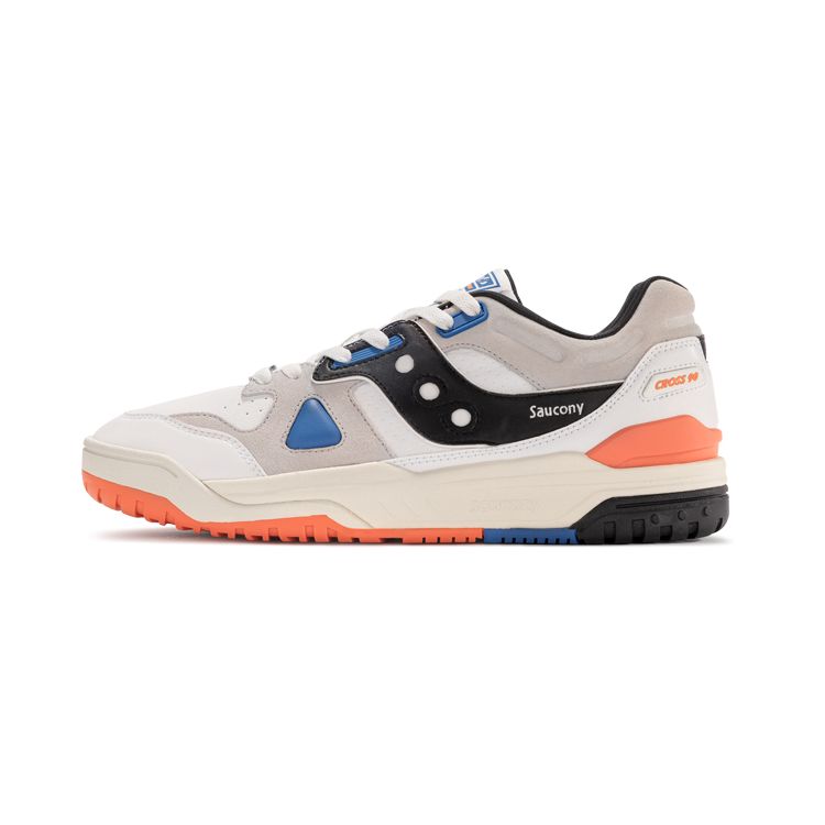SAUCONY Cross 90 Sports Non-Slip Wear-Resistant Low-Top Casual Shoes Unisex Sneaker White Orange S79035-1