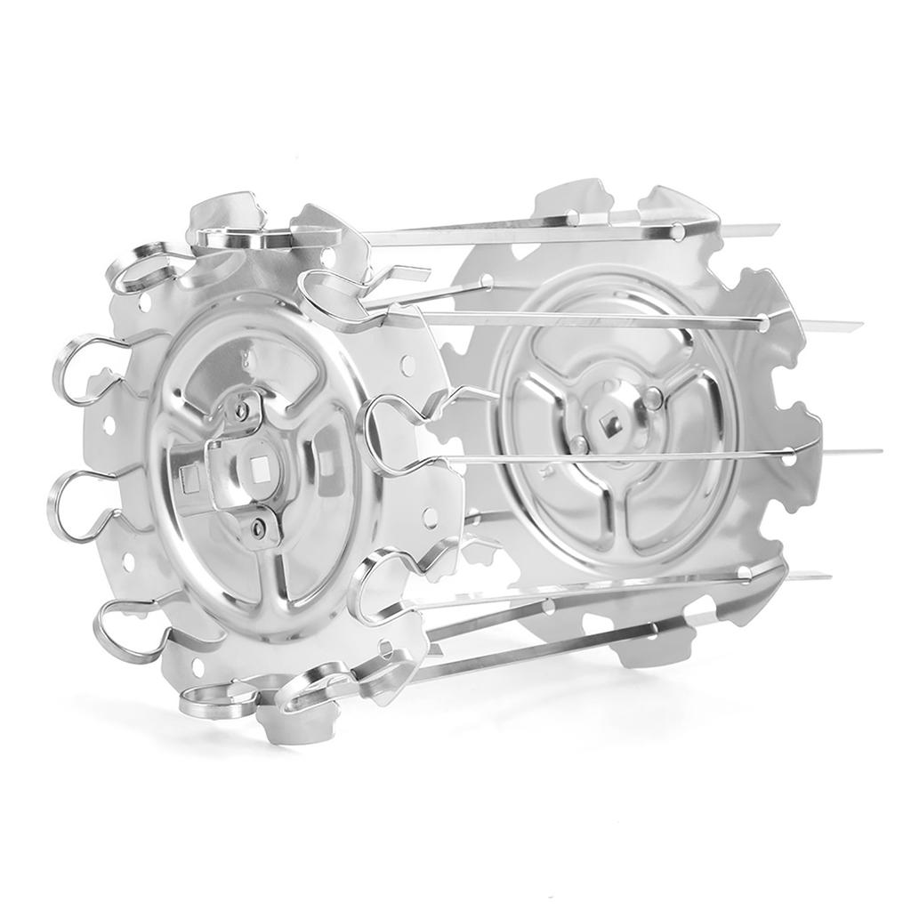 Stainless Steel Roaster Electric Oven Barbecue Skewers Needle Cage Set BBQ Grill Accessory