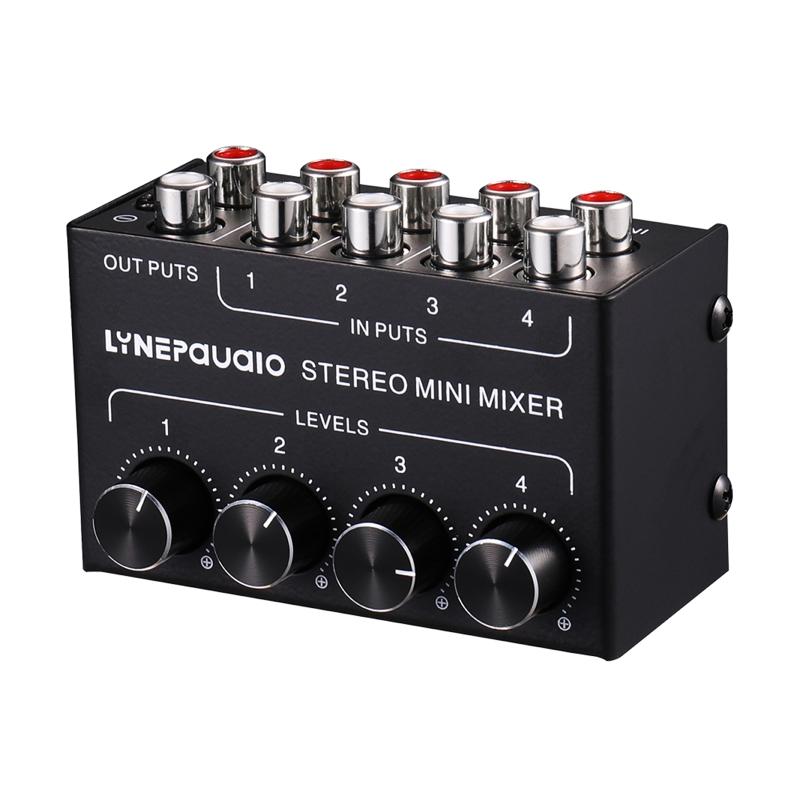 Passive Stereo Mixer  4-Channel Passive Mixer Small Stereo Mixer Mixing Instrument Extended Control Tuning