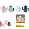 1:12 Cute Dollhouse Miniatures Kettle With Lid Models Kitchen Accessories For Doll House Decor Kids Pretend Play Toys DIY Gifts